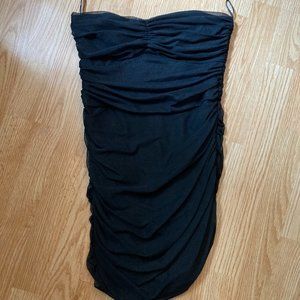 Black Textured Body Con Dress